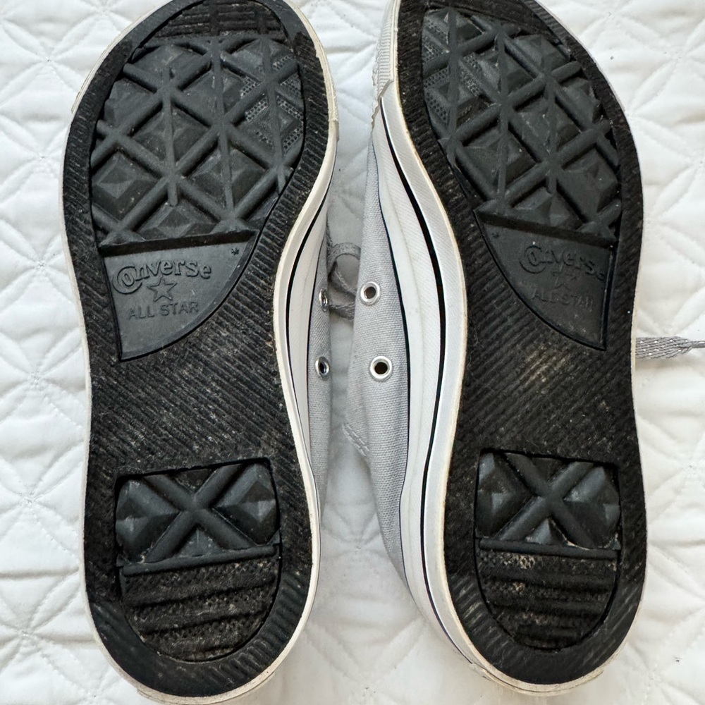 Converse Chuck Taylor All Star Double Tongue Low Top Sneaker Gray White Size 8 - Picture 12 of 15